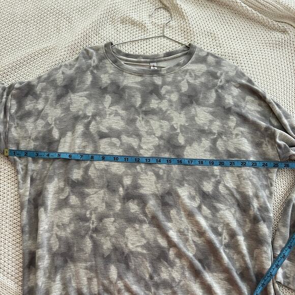 ATHLETA Studio To Street Print Sweatshirt Serene Grey Heather Size L - Picture 10 of 12